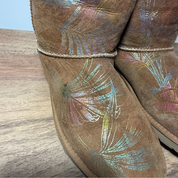UGG Australia Rainbow Tropical Leaf Brown Boots, Women’s 6 - Picture 5 of 10